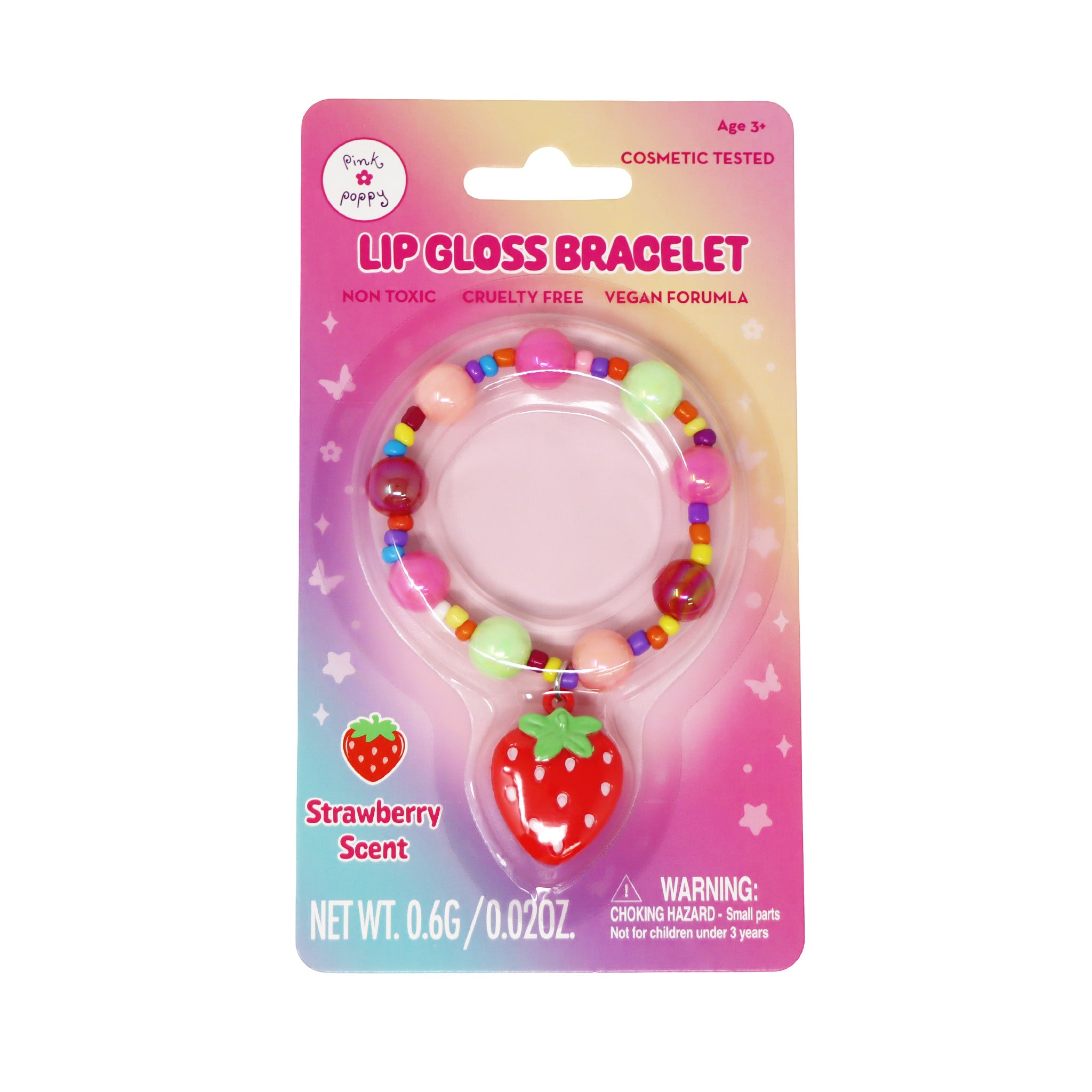 Lip Gloss Bracelet Strawberry - Pink Poppy Australia