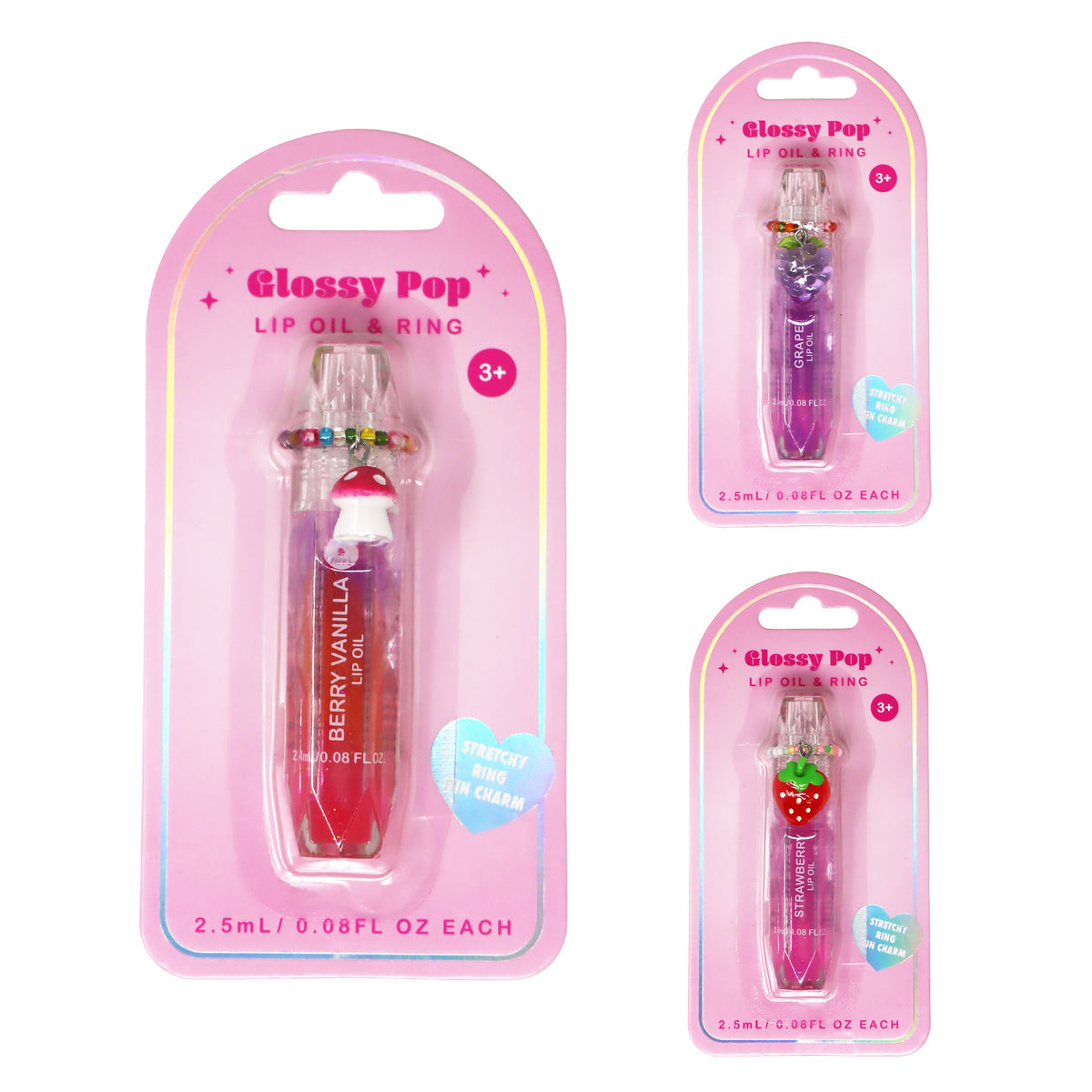 Scented Lip Oil with Ring - Pink Poppy Australia