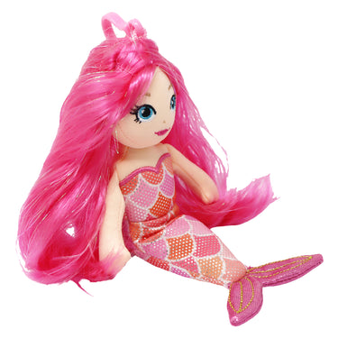 Mermaid 2 in 1 Plush Shoulder Pet & Bag Charm - Pink Poppy Australia