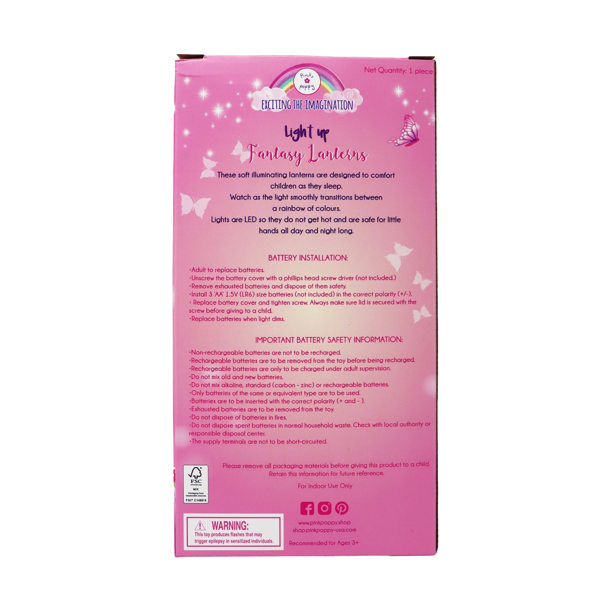 Mermazing Mermaid LED Colour Changing Lantern - Pink Poppy Australia