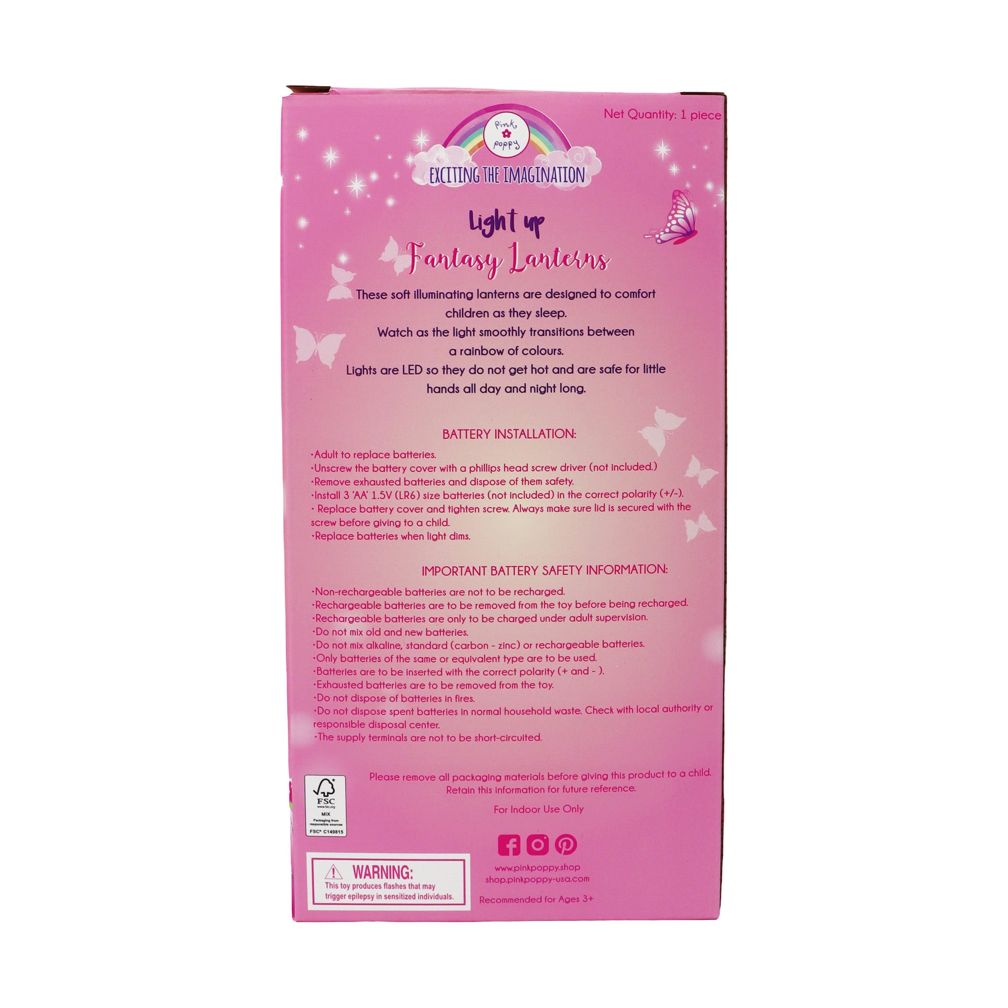 Ballerina LED Colour Changing Lantern - Pink Poppy Australia