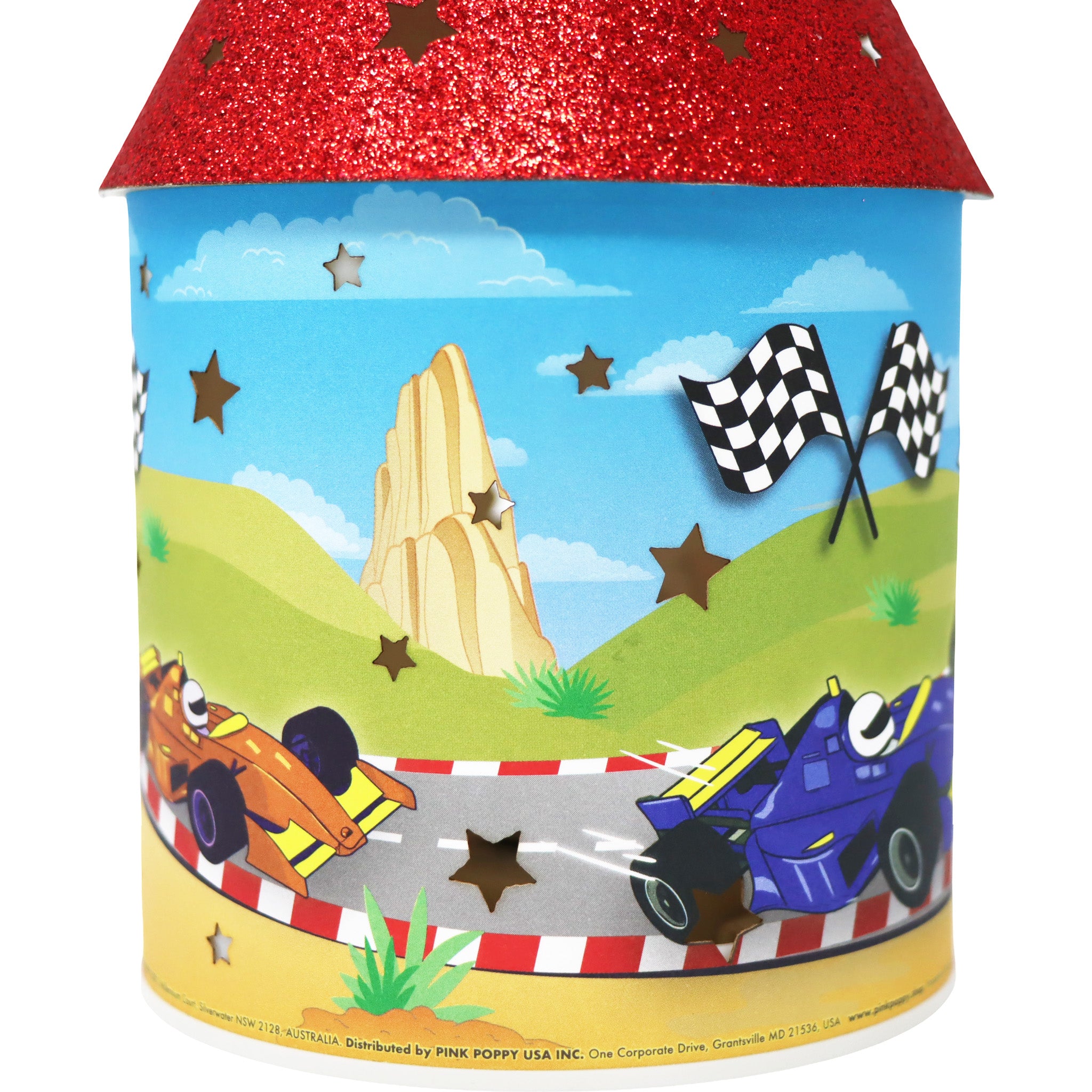 Racing Cars LED Colour Changing Lantern - Pink Poppy Australia