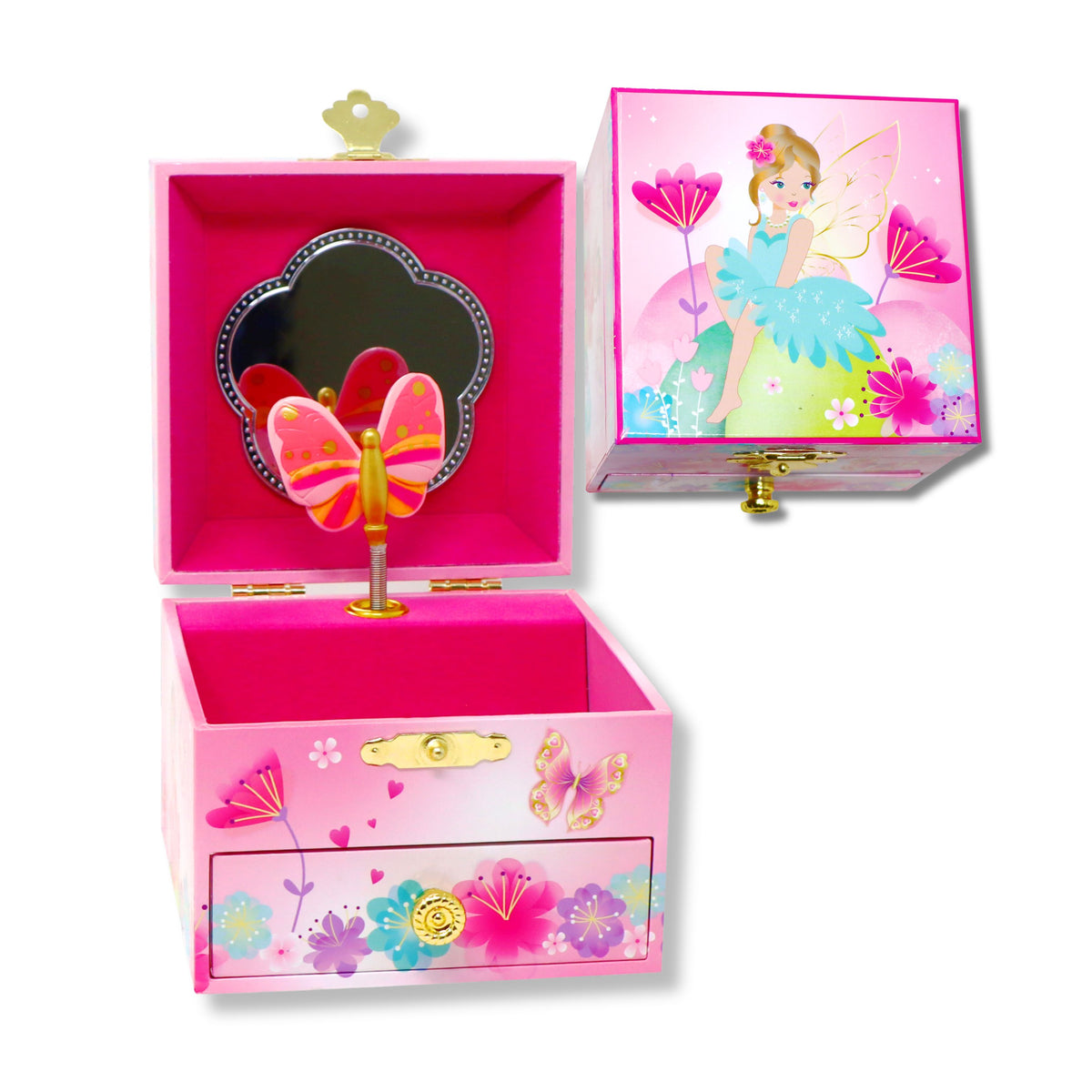 Fairy Butterfly Friends Small Musical Jewellery Box - Pink Poppy Australia