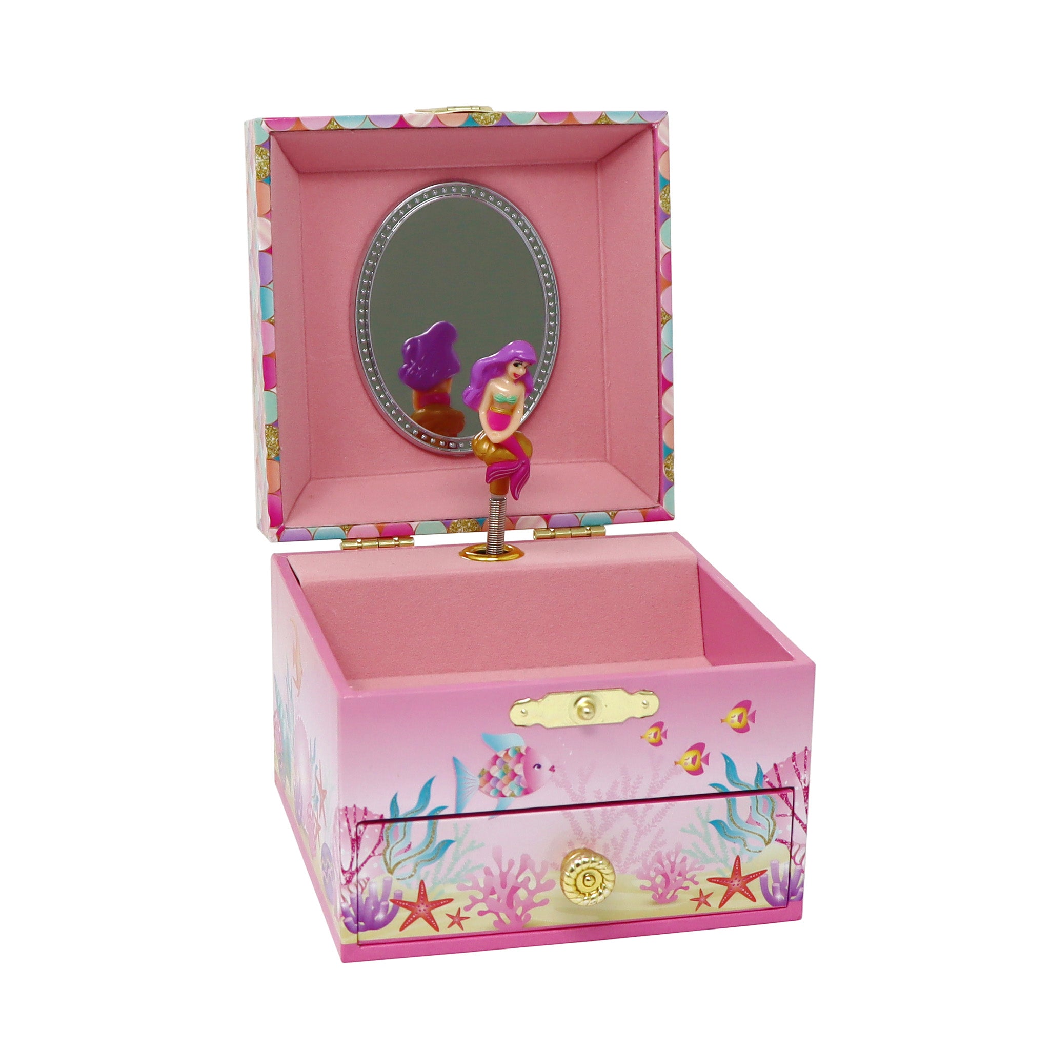 Enchanted Small Mermaid Musical Jewellery Box - Pink Poppy Australia