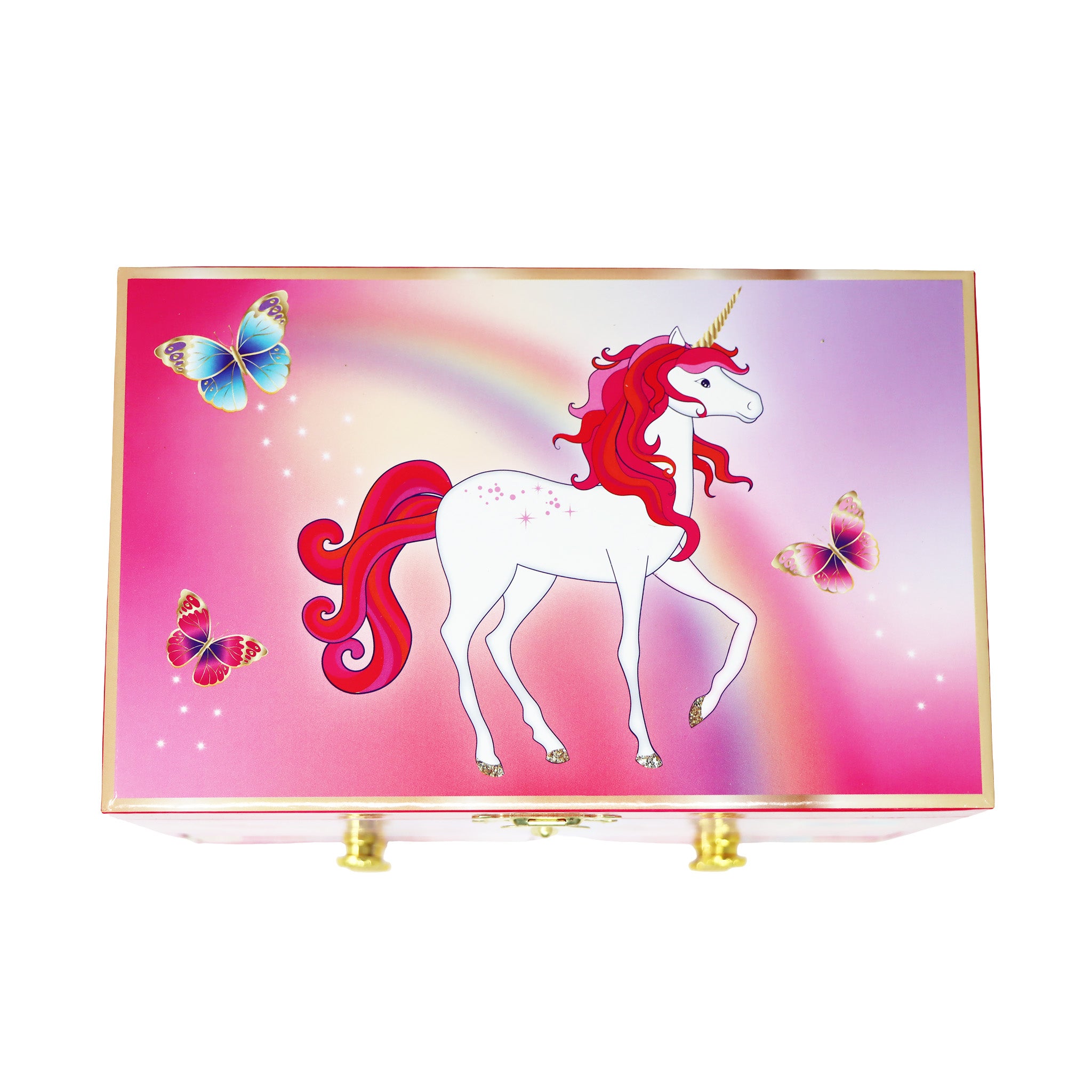 Unicorn Butterfly Medium Musical Jewellery Box - Pink Poppy Australia