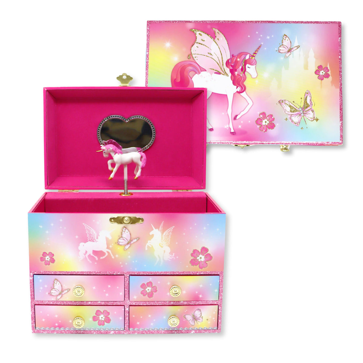 Dreamland Unicorn Medium Musical Jewellery Box - Pink Poppy Australia