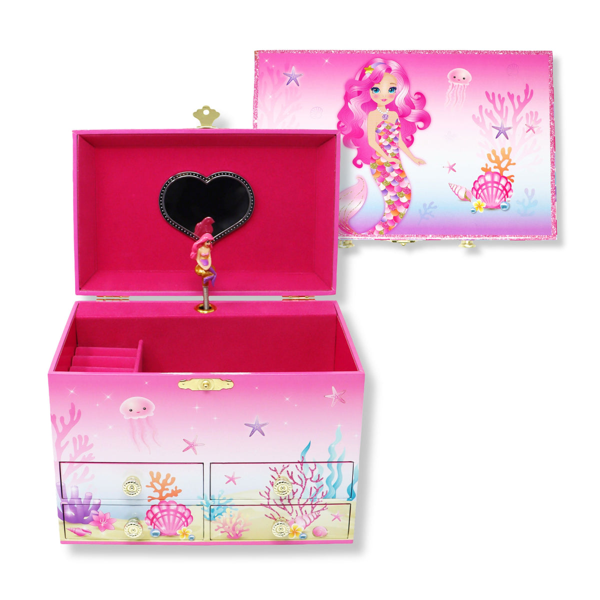 Mermazing Mermaid Medium Musical Jewellery Box - Pink Poppy Australia
