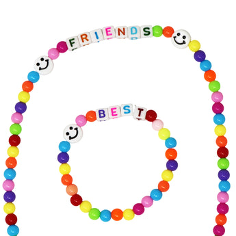 Best Friend Letter Necklace & Bracelet Set