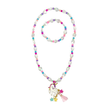 Unicorn Necklace & Bracelet Set - Pink Poppy Australia