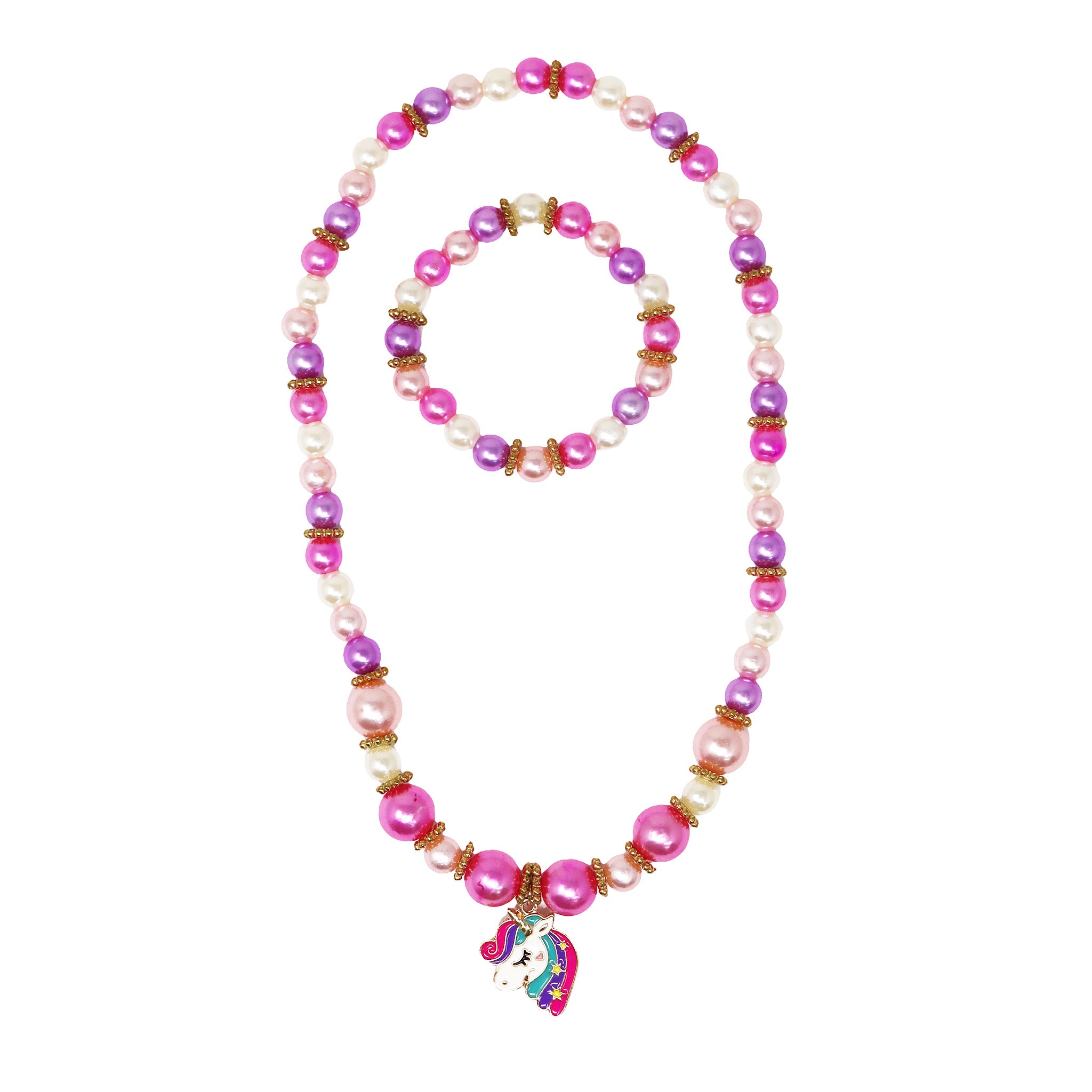 Unicorn Necklace & Bracelet Set - Pink Poppy Australia