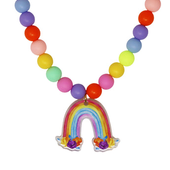 Rainbow Cloud Necklace & Bracelet Set