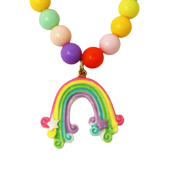 Rainbow Cloud Necklace & Bracelet Set