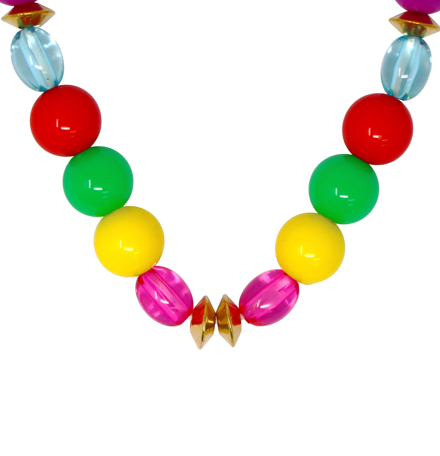 Rainbow Beaded Necklace / Bracelet Set - Pink Poppy Australia