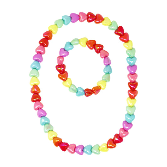 Rainbow Colour Blast Necklace and Bracelet Set