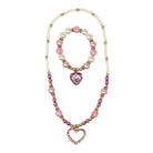 Dance Pearl Heart Necklace and Bracelet Set - Pink Poppy Australia