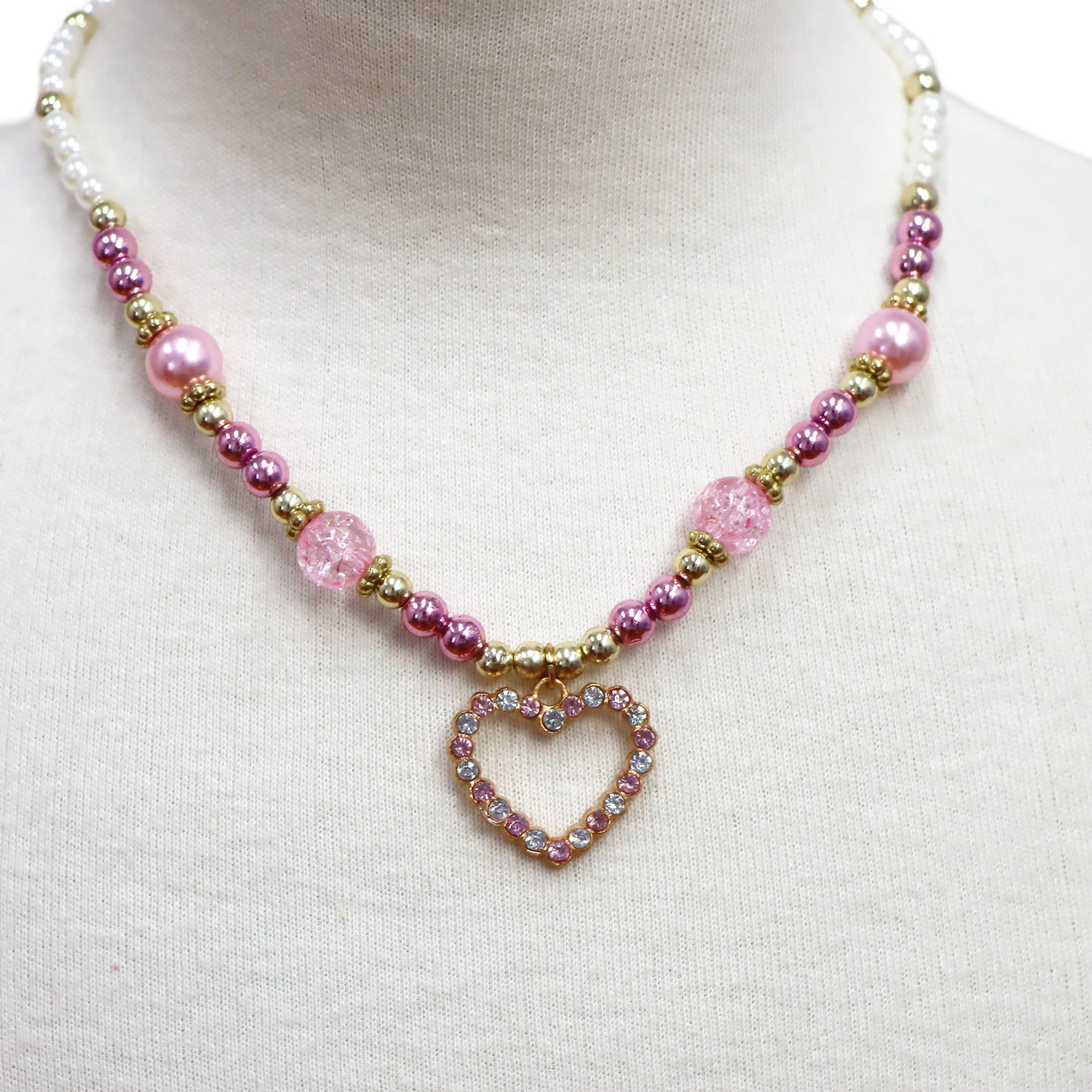 Dance Pearl Heart Necklace and Bracelet Set - Pink Poppy Australia