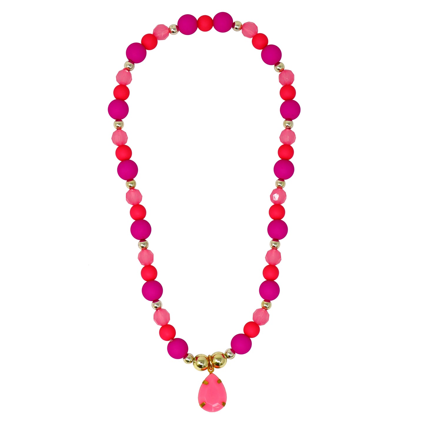 Fairy Delight Beaded Necklace with Pendant - Pink Poppy Australia