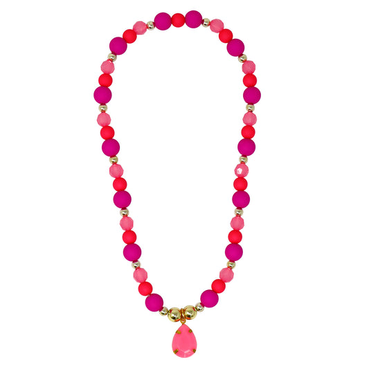 Fairy Delight Beaded Necklace with Pendant - Pink Poppy Australia