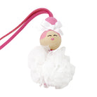 Hand Painted Wooden Bead Ballerina Tulle Necklace - Pink Poppy Australia