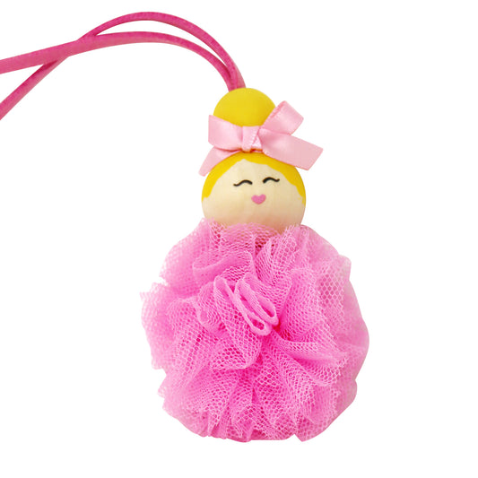 Hand Painted Wooden Bead Ballerina Tulle Necklace - Pink Poppy Australia