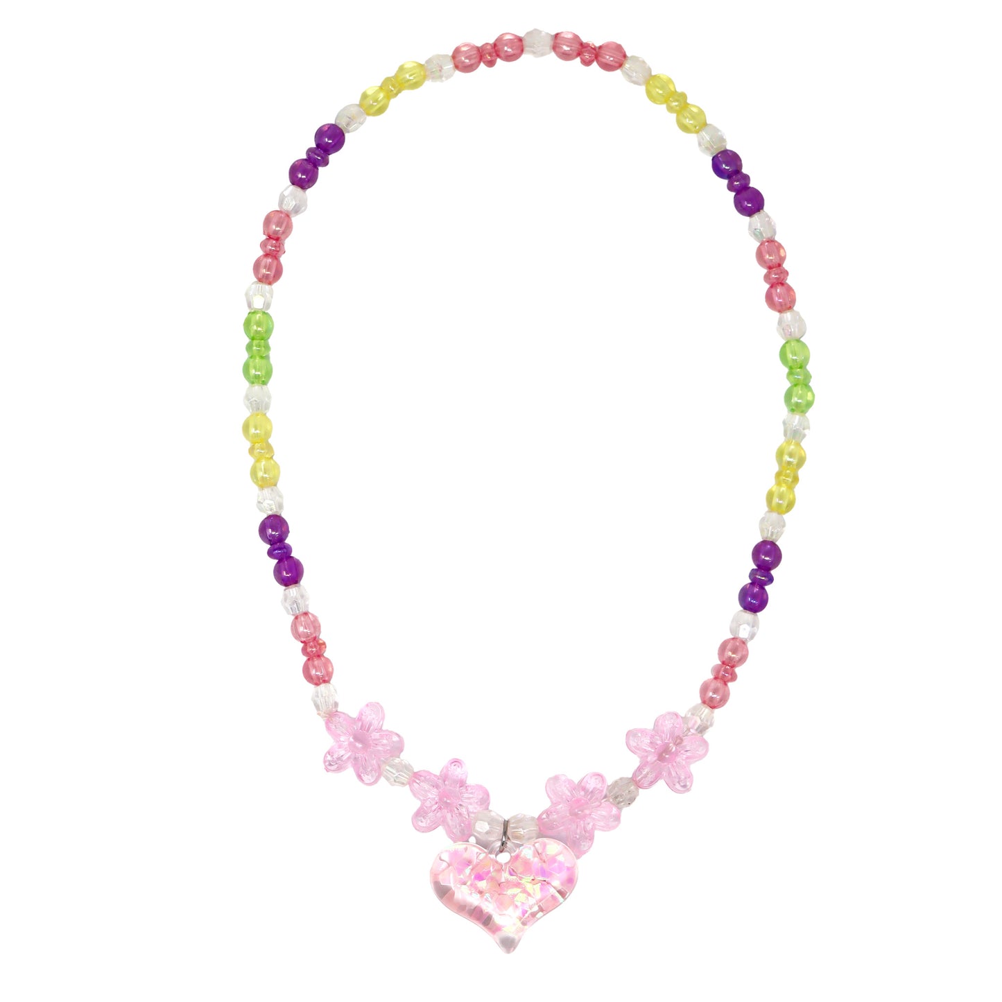 BFF Rainbow Heart Necklace Set