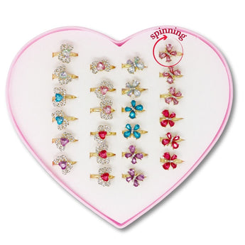 Fidget Sparkle Fashion Rings - with 2 designs & 5 colourways in each design