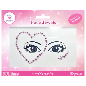 Romantics Lover Face Jewels - Pink Poppy Australia