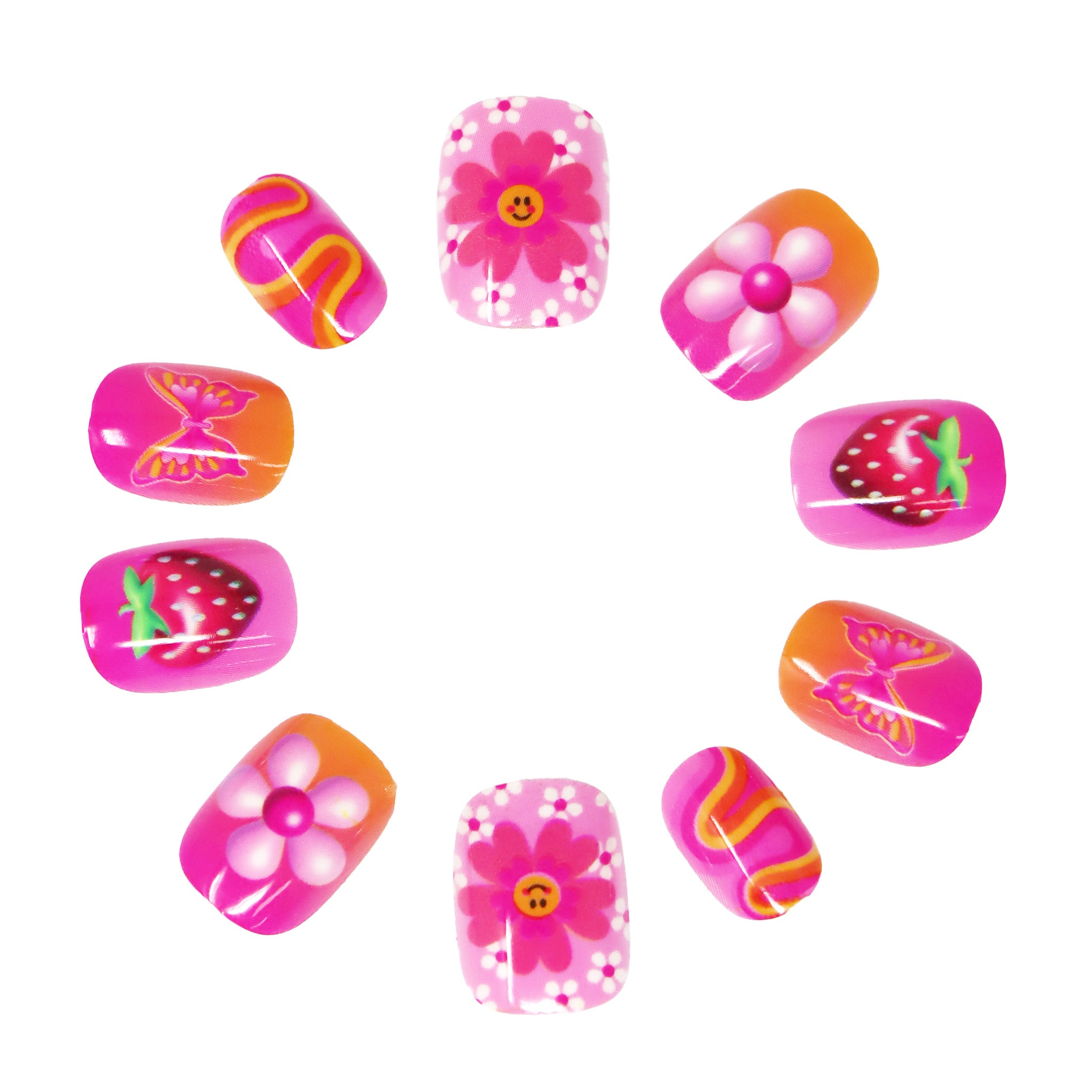 Fairy Butterfly Press On Nails - Pink Poppy Australia