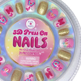 3D Butterfly Press On Nails - Pink Poppy Australia