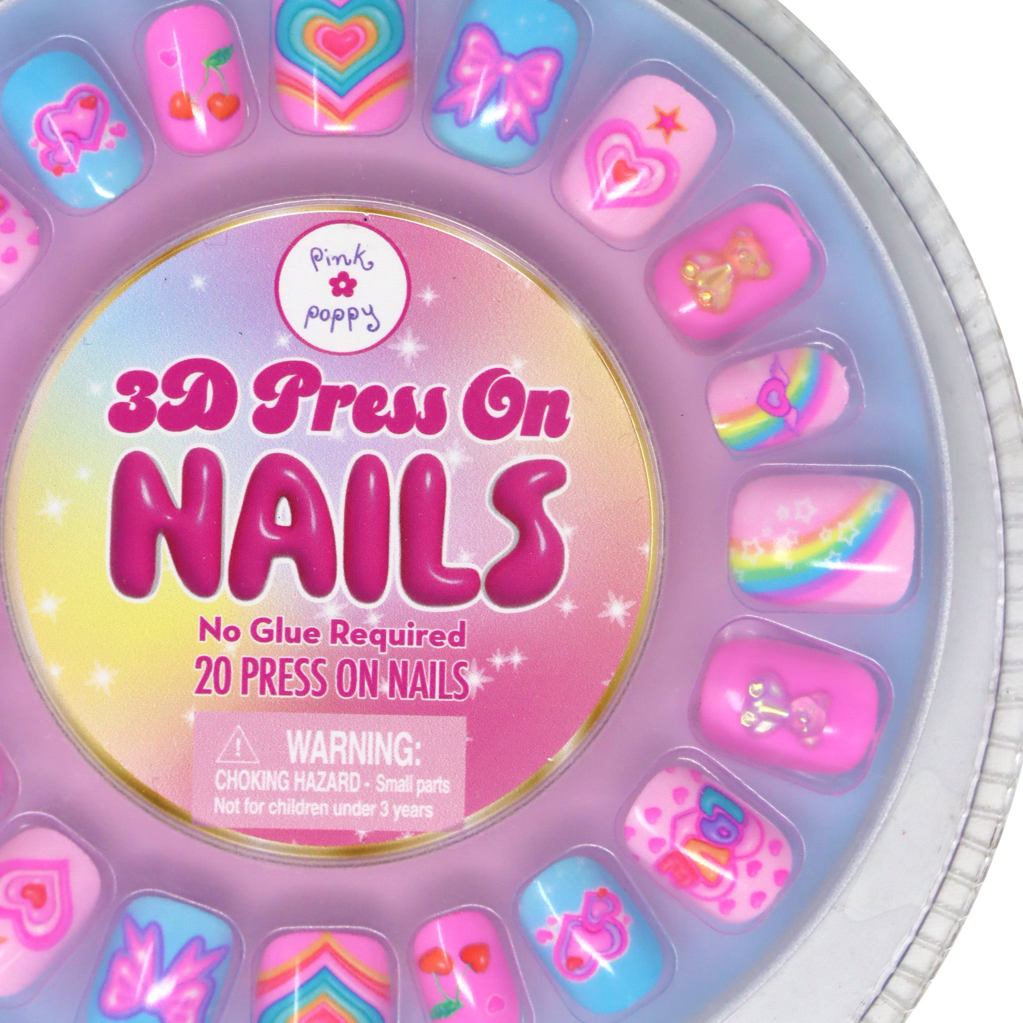 3D Gummy Bear Press On Nails - Pink Poppy Australia