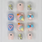 3D Fidget Spinner Press On Nails - Ice Cream - Pink Poppy Australia