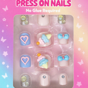 3D Fidget Spinner Press On Nails - Ice Cream - Pink Poppy Australia