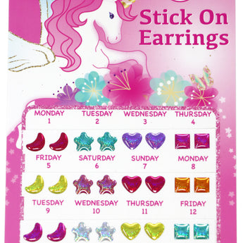 30 Pairs Dreamy Unicorn Stick On Earrings