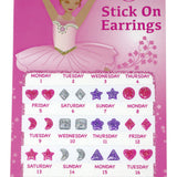 30 Pairs Ballerina Stick On Earrings - Pink Poppy Australia