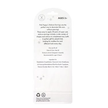 30 Pairs Ballerina Stick On Earrings - Pink Poppy Australia