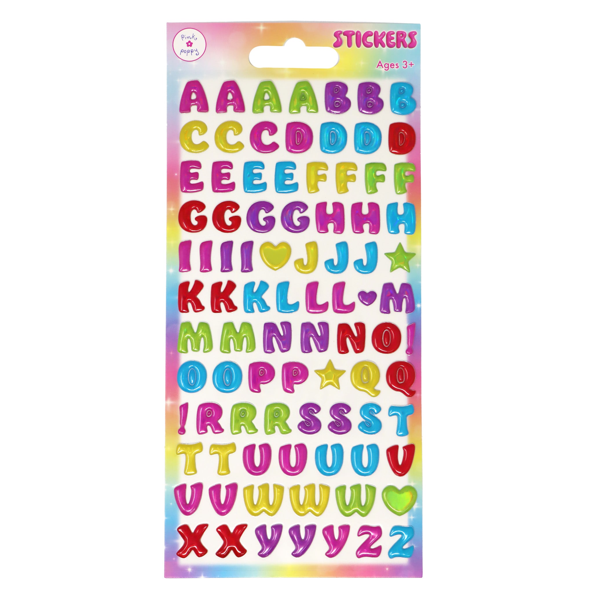 Alphabet Puffy Stickers - Pink Poppy Australia