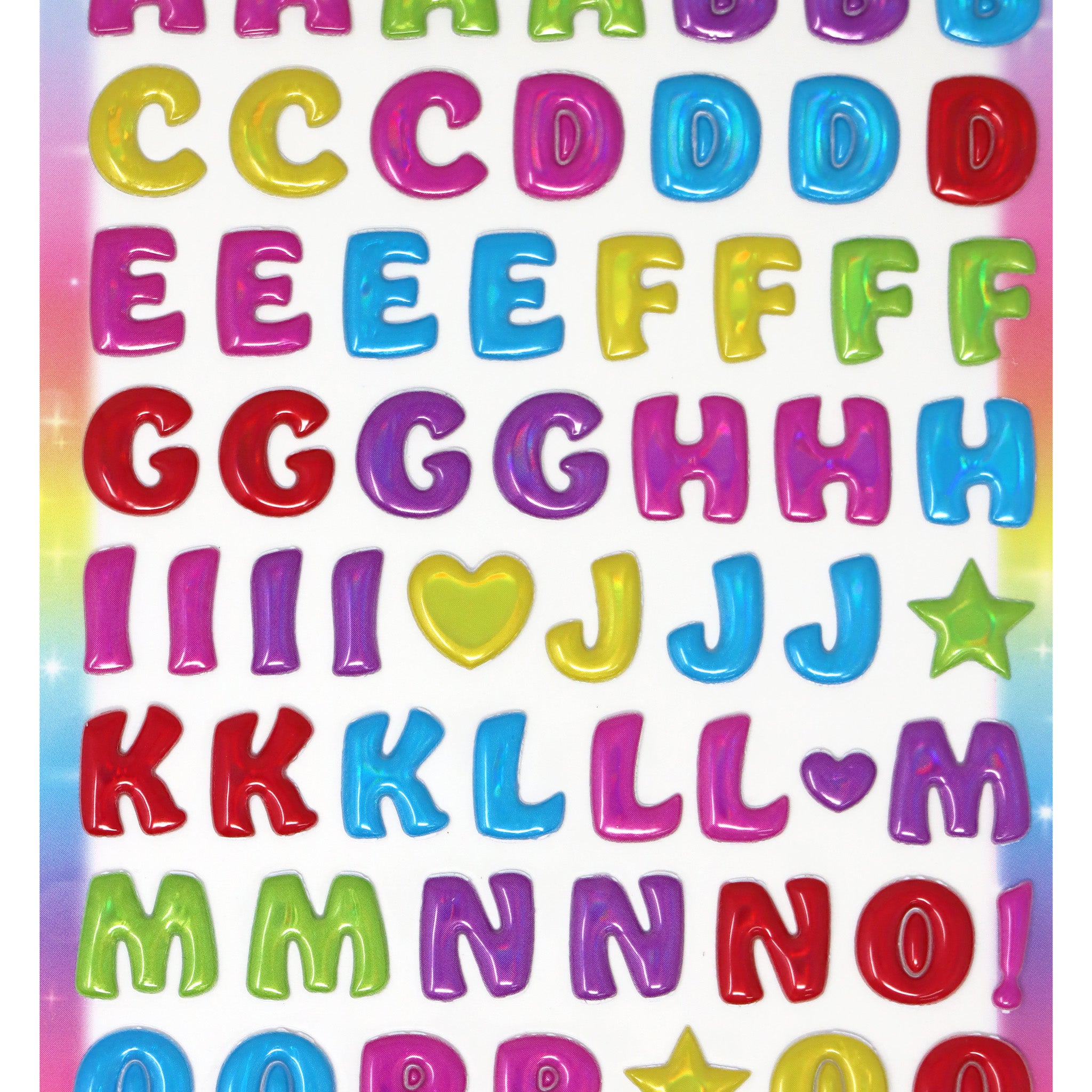 Alphabet Puffy Stickers - Pink Poppy Australia