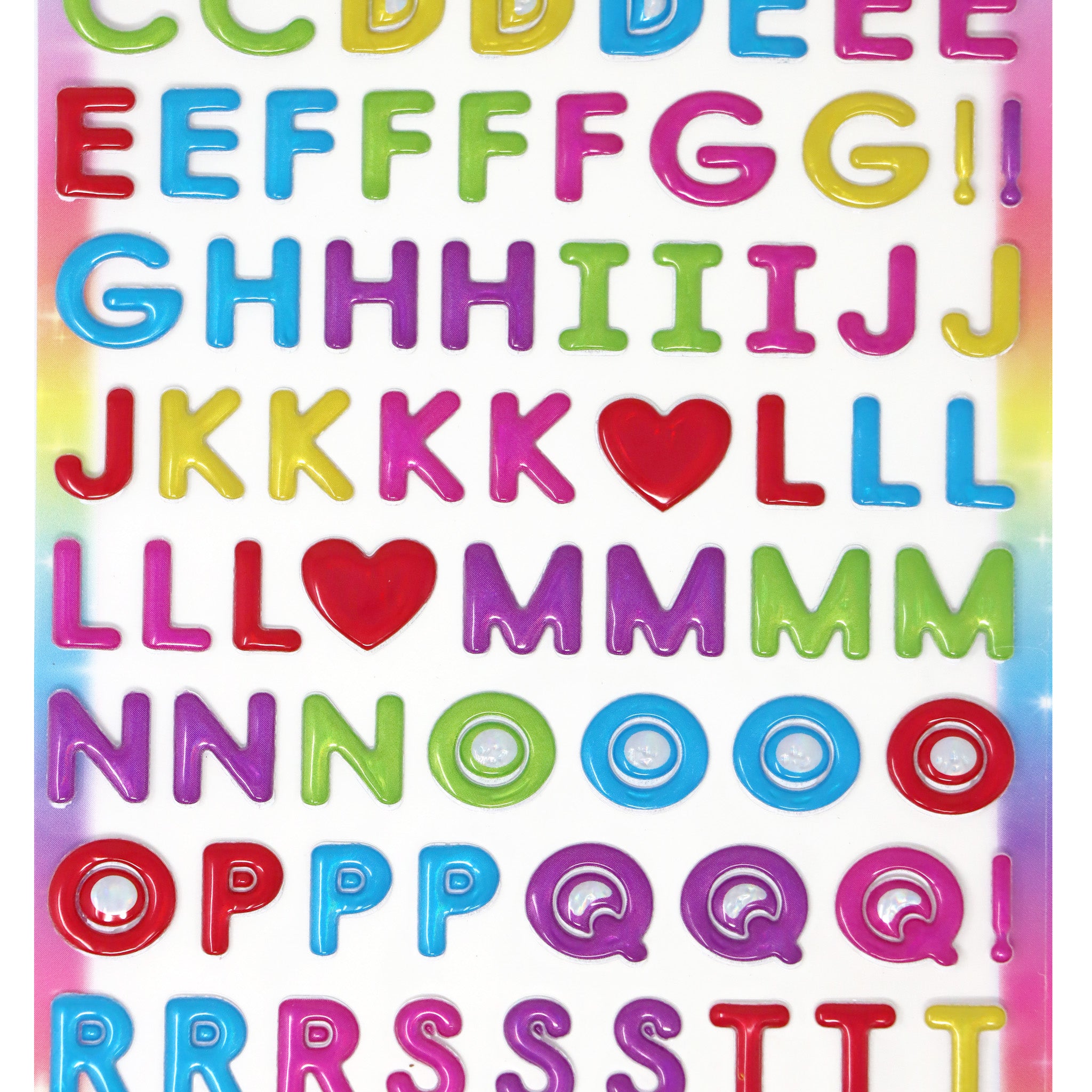 Alphabet Puffy Stickers - Pink Poppy Australia