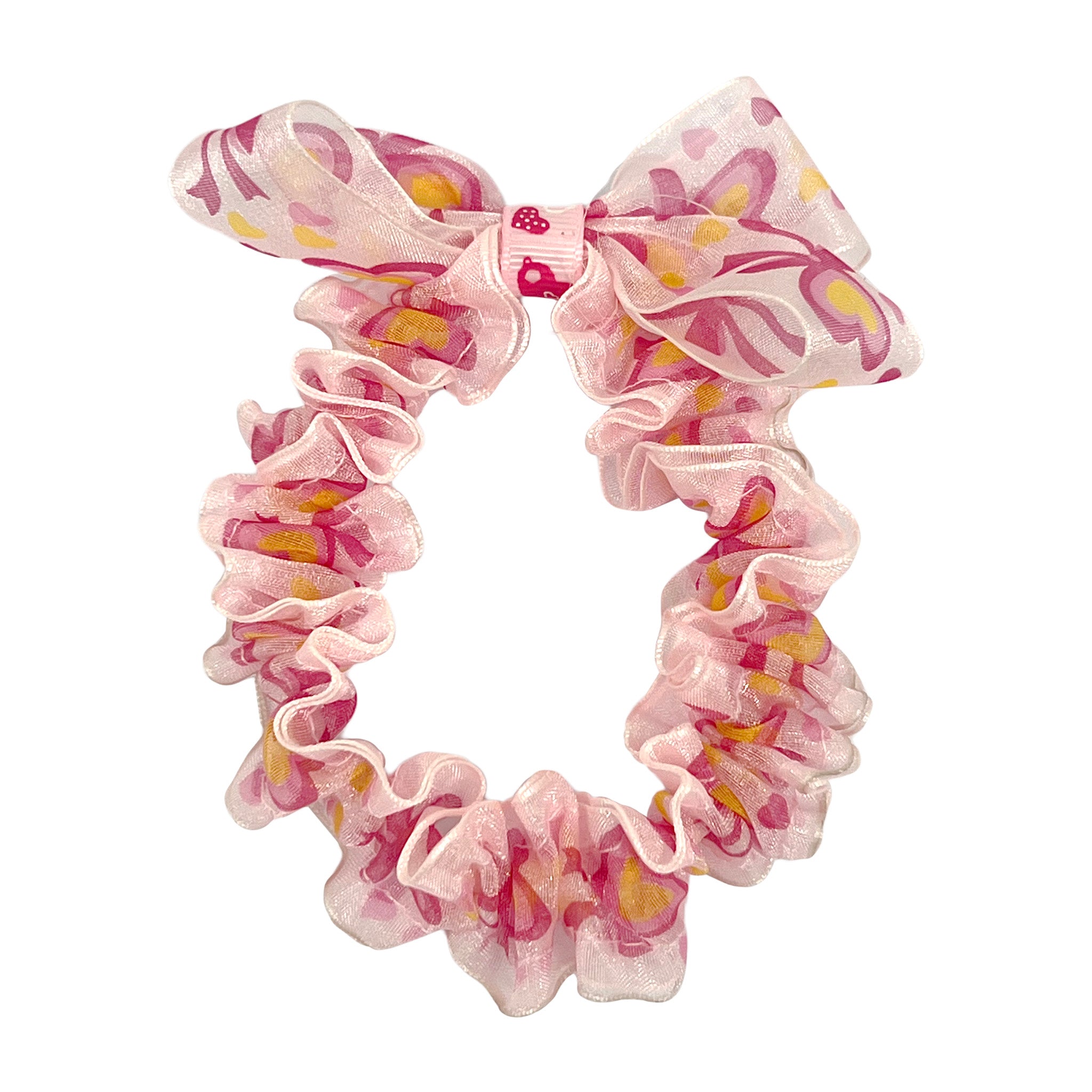 Printed Scrunchie - Pink Poppy Australia