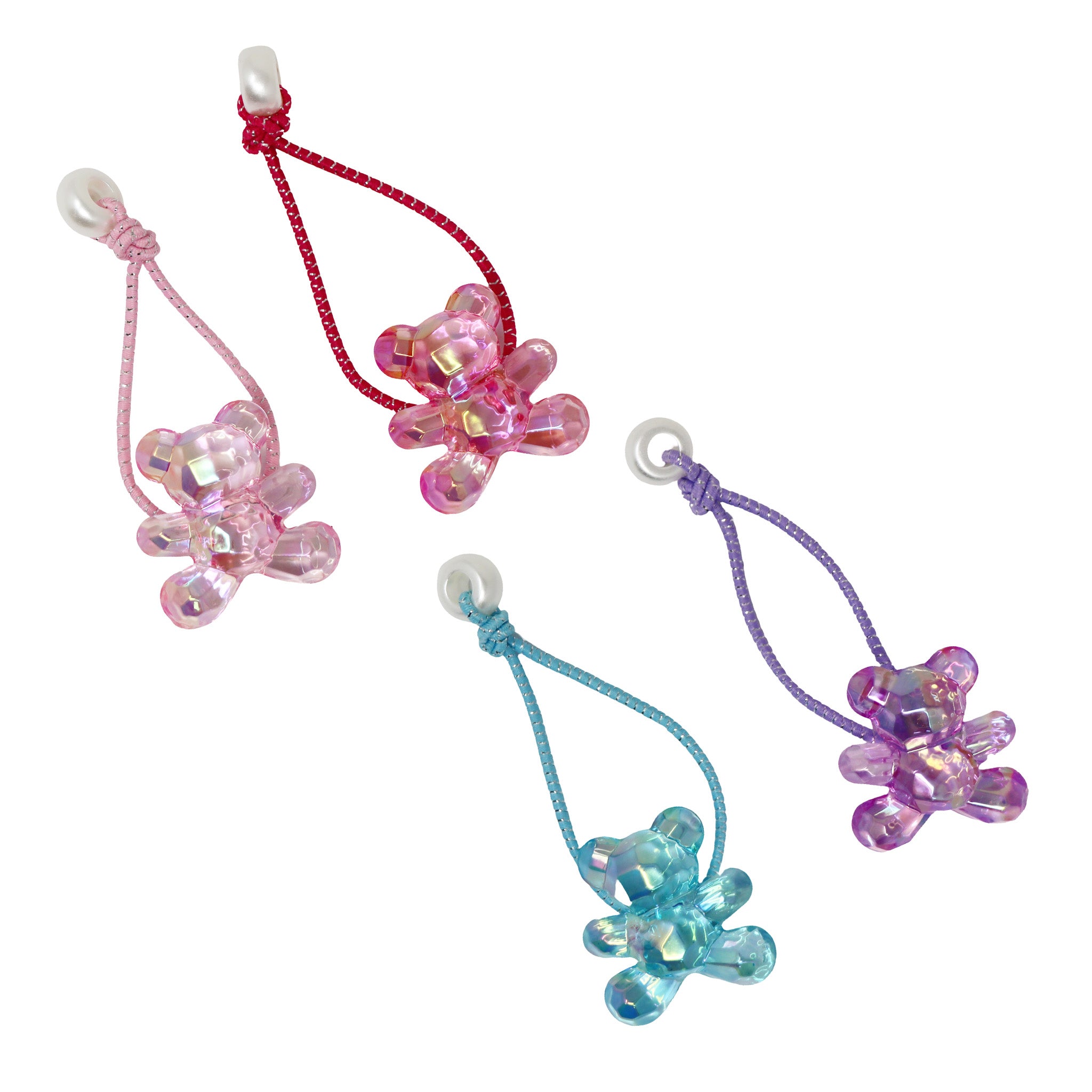 Teddy Bear Hair Elastics - Pink Poppy Australia