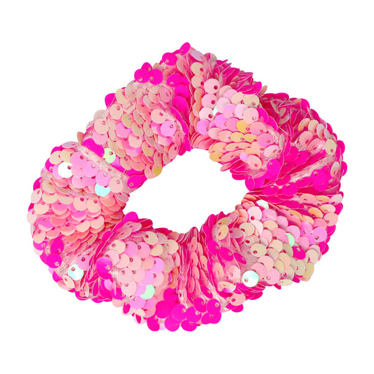 Pink Sequin Hair Scrunchie - Pink Poppy Australia