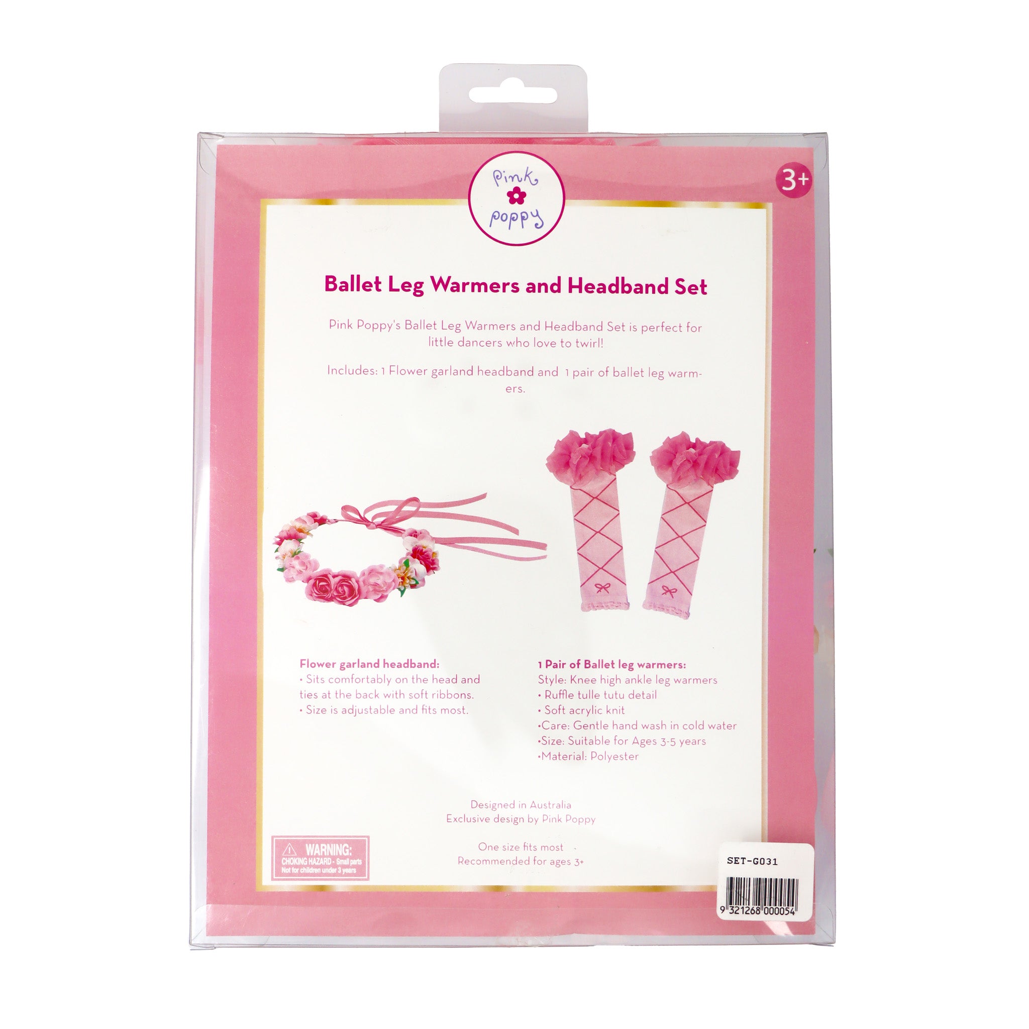 Ballet Leg Warmers and Headband Set - Pink Poppy Australia