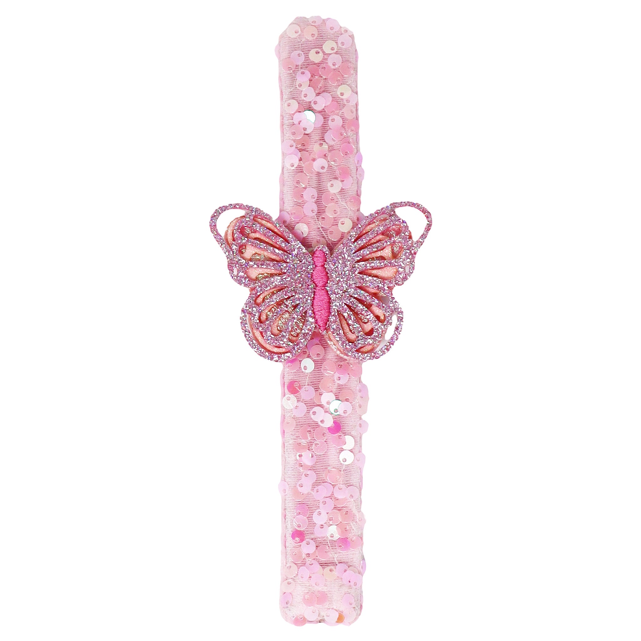 Butterfly Sequin Slap Band - Pink Poppy Australia