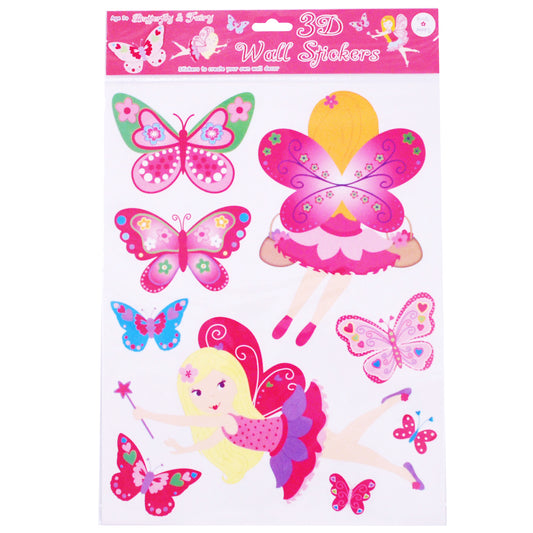 Butterfly and Fairy 3D Wall Decals - Pink Poppy Australia
