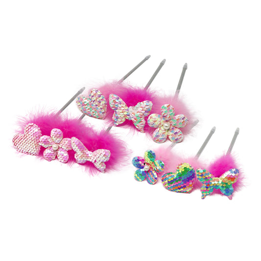 Fluffy Assorted Sequin Pens - Pink Poppy Australia