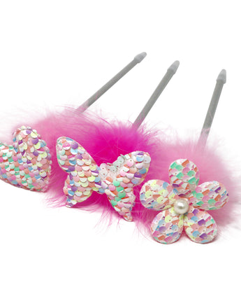 Fluffy Assorted Sequin Pens