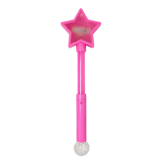 Magical Flashing Pink Star Light Up Wand