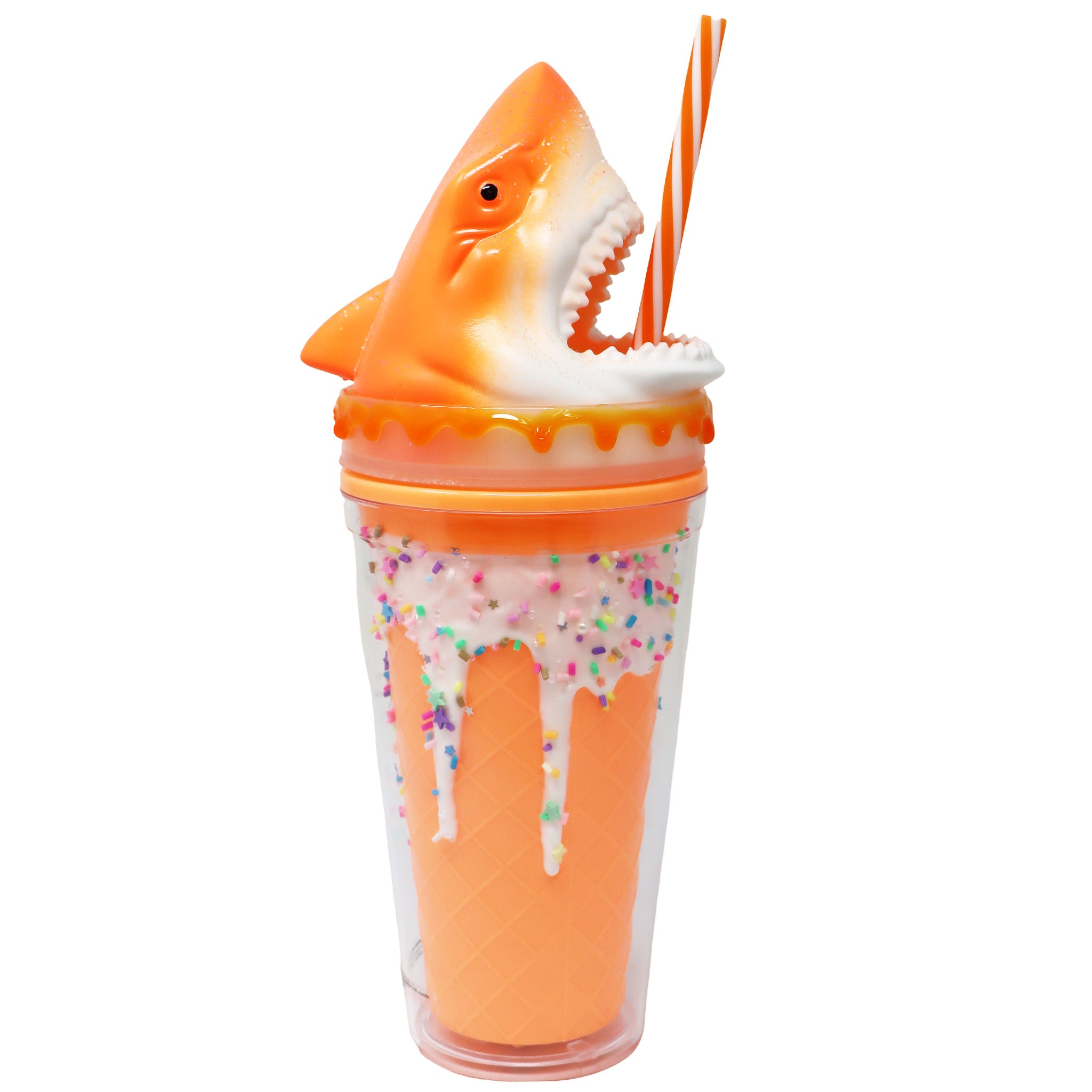 Shark Drinking Cup Orange - Pink Poppy Australia
