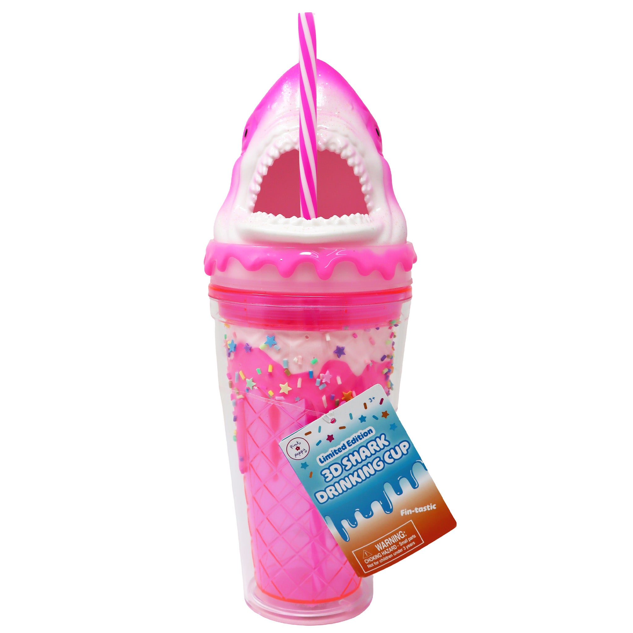 Shark Drinking Cup Pink - Pink Poppy Australia