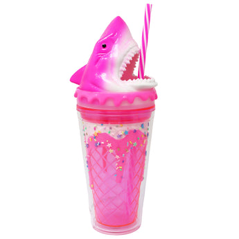 Shark Drinking Cup Pink - Pink Poppy Australia